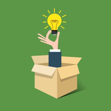 Fikir ampul dışarı-in kutu