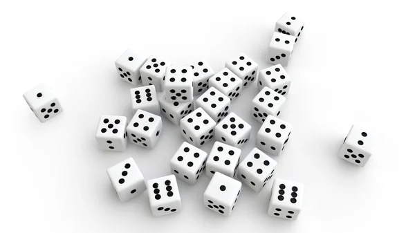 3d pile of dices — Stock Photo, Image