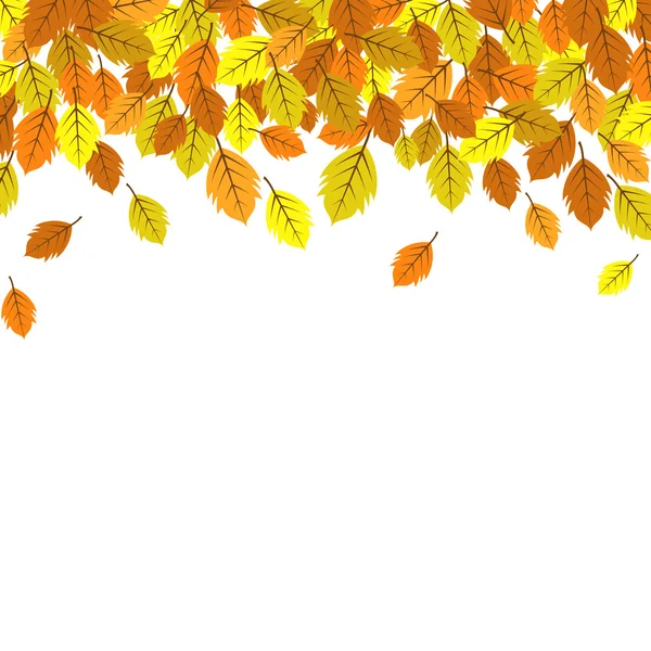 Őszi levelek banner tervezés — Stock Vector