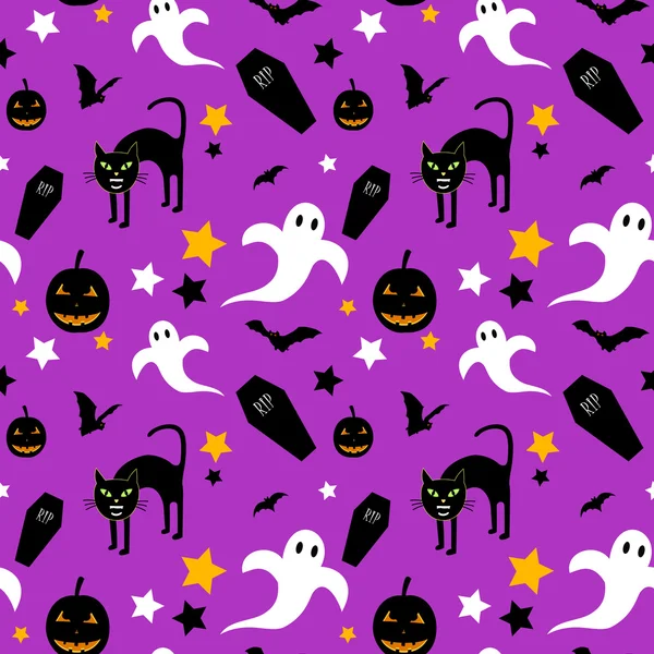 Halloween patrón espeluznante — Vector de stock