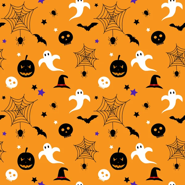 Halloween patrón espeluznante — Vector de stock