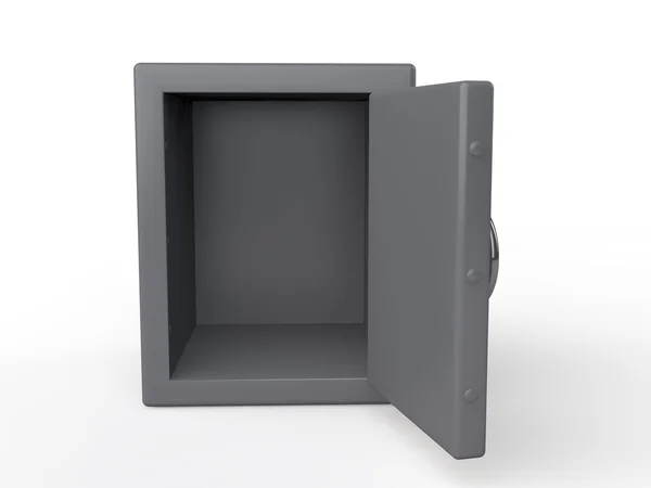 3D порожній металевий сейф — стокове фото