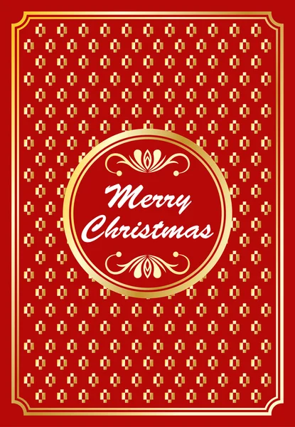 Design de Noël or et rouge — Image vectorielle