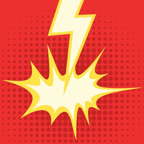 Comic style lightning bolt strike — Stock Vector