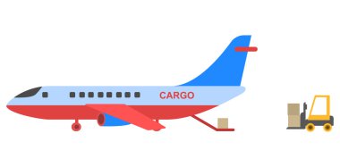 Kargo uçağı düz stil tasarım