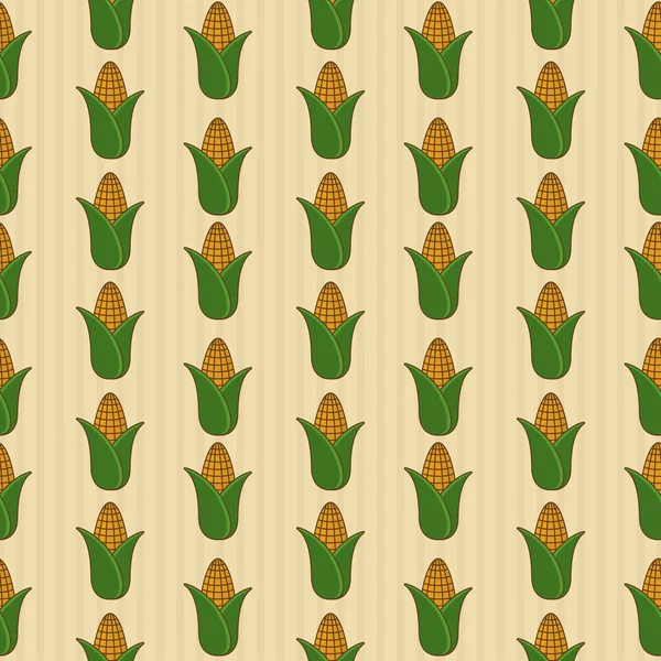 Винтажный стиль кукурузы бесшовный шаблон — стоковый вектор