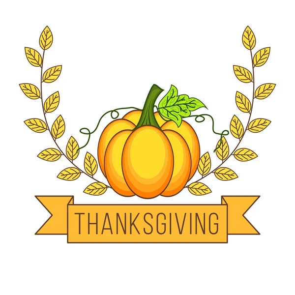 Осенний дизайн тыквы День благодарения — стоковый вектор