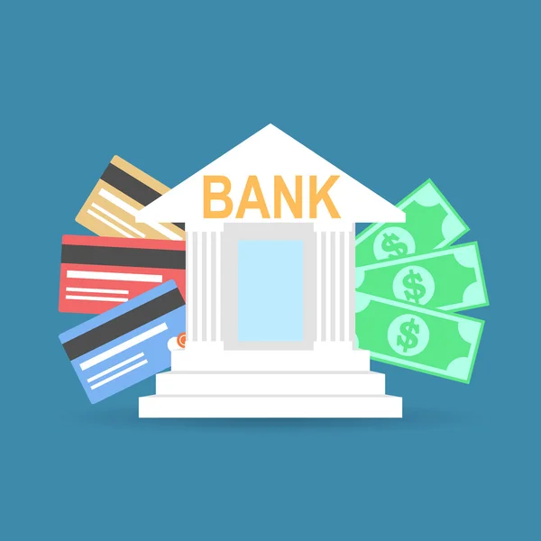 Düz stil bankacılık kavramı — Stok Vektör