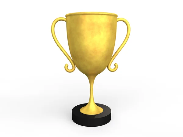 3D золотий трофей чашка — стокове фото