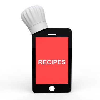 Cep telefonu Şef şapkalı