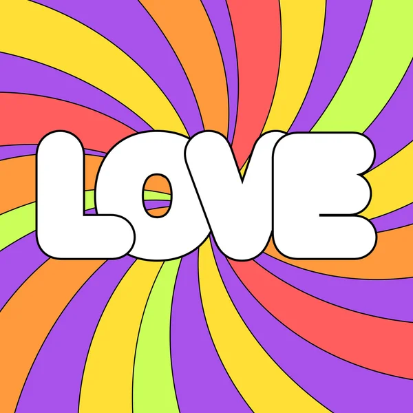 Coloridas líneas espirales amor diseño — Archivo Imágenes Vectoriales