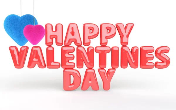 Selamat hari Valentine teks balon — Stok Foto