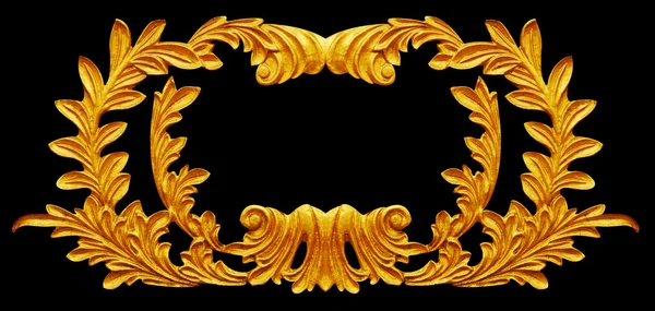 Ornament elements, vintage gold floral designs — Stock Photo, Image