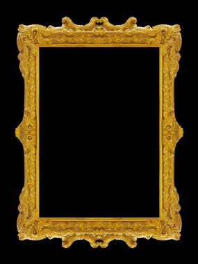 Süsleme elemanları, vintage altın çerçeve çiçek desenleri