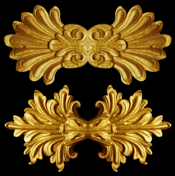 Dekorationselement, vintage guld blommönster — Stockfoto