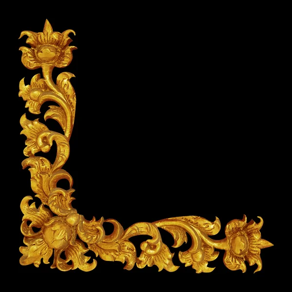 Ornamentelemente, Vintage-Gold-Blumenmuster — Stockfoto