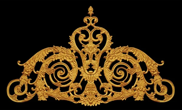 Ornamento di oro placcato vintage floreale, stile vittoriano — Foto Stock