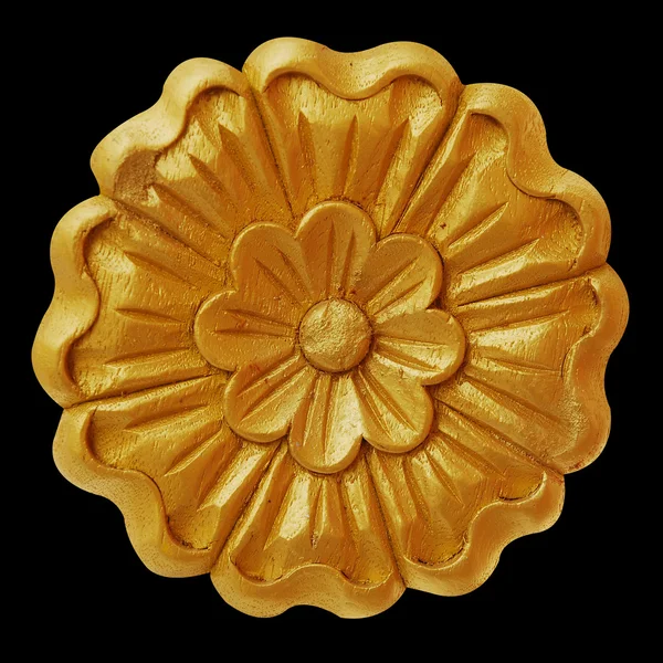 Ornamentelemente, Vintage-Gold-Blumenmuster — Stockfoto