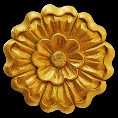 Süs malzemeleri, klasik altın çiçekli tasarımlar.