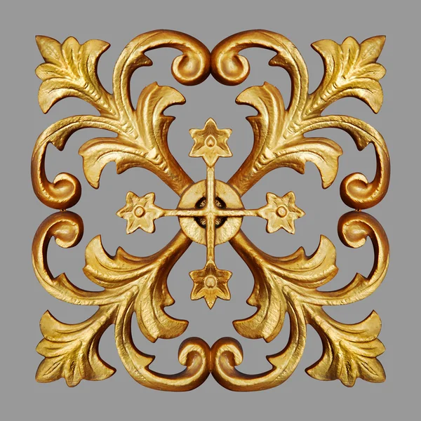 Ornament elements, vintage gold floral designs — Stock Photo, Image