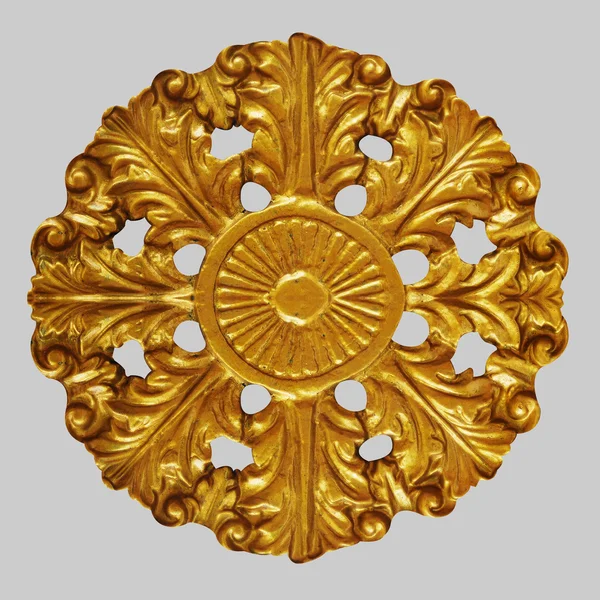 Ornamentelemente, Vintage-Gold-Blumenmuster — Stockfoto