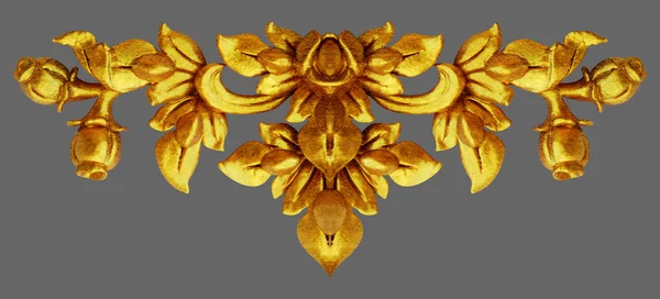 Ornamentelemente, Vintage-Gold-Blumenmuster — Stockfoto