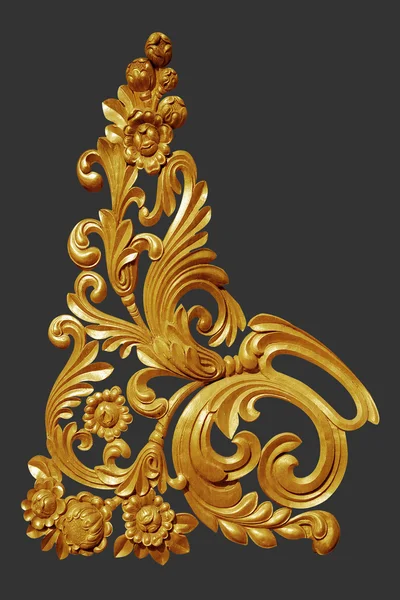 Elementos de ornamento, desenhos florais de ouro vintage — Fotografia de Stock