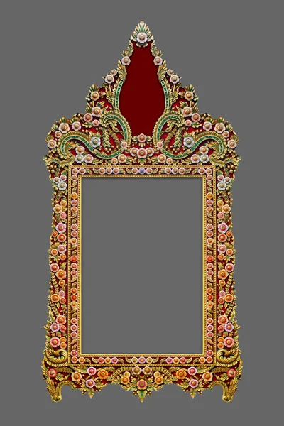 Elementos de adorno, marcos de oro vintage diseños florales —  Fotos de Stock