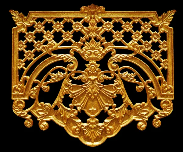 Dekorationselement, vintage guld blommönster — Stockfoto