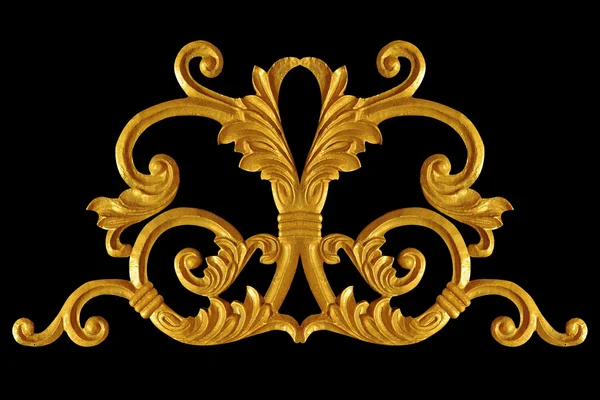 Ornamento di oro placcato vintage floreale, stile vittoriano — Foto Stock