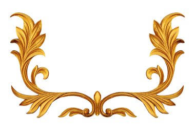 Süs malzemeleri, klasik altın çiçekli tasarımlar.