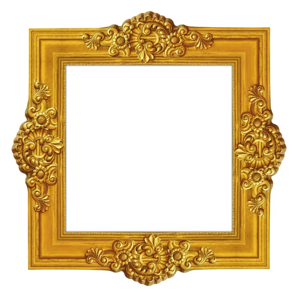 Elementi ornamentali, cornice in oro vintage disegni floreali — Foto Stock