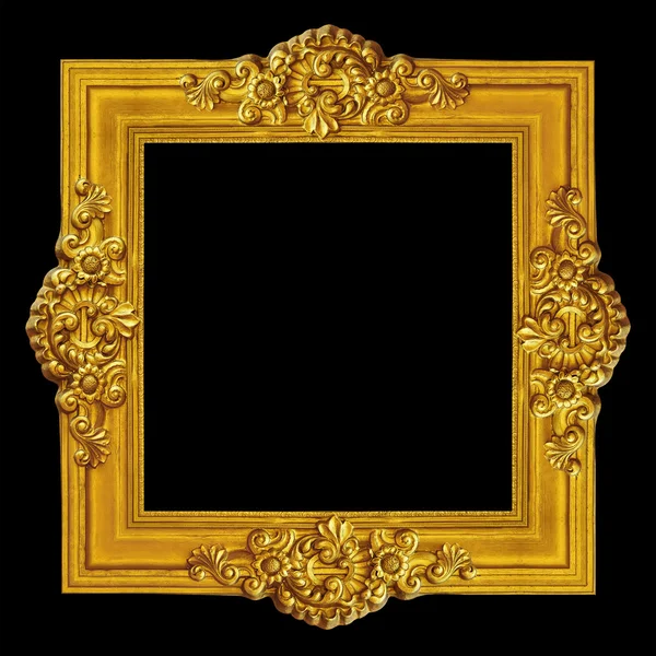 Elementi ornamentali, cornice in oro vintage disegni floreali — Foto Stock