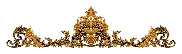 Декоративные элементы, винтажные золотые цветочные композиции — стоковое фото