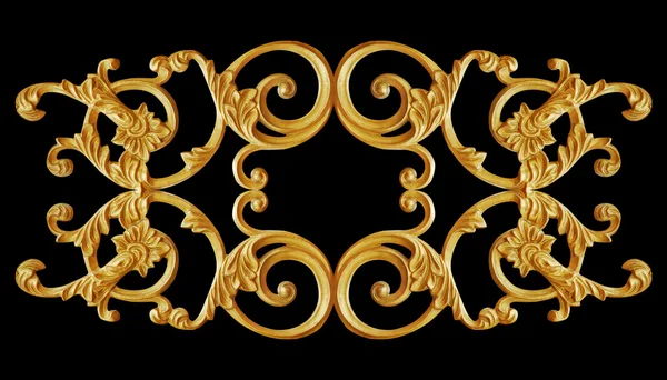 Елементи орнаменту фон, вінтажний золотий квітковий дизайн — стокове фото