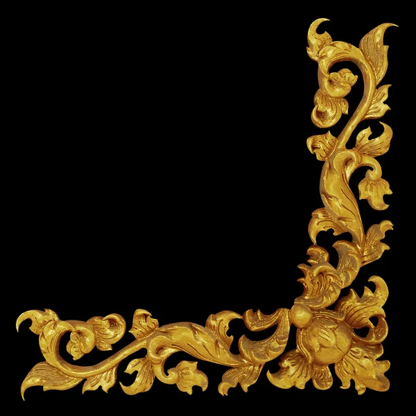 Elementos de ornamento, vintage moldura de ouro desenhos florais — Fotografia de Stock