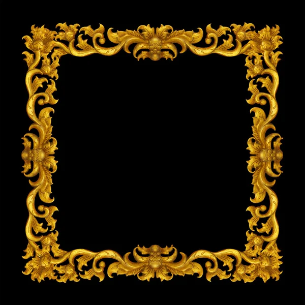 Quadro vintage dourado isolado no fundo branco — Fotografia de Stock