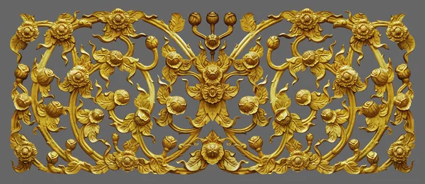 Elementi ornamentali, disegni floreali d'oro vintage — Foto Stock