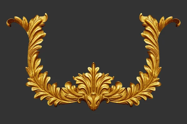 Ornamentelemente, Vintage-Gold-Blumenmuster — Stockfoto