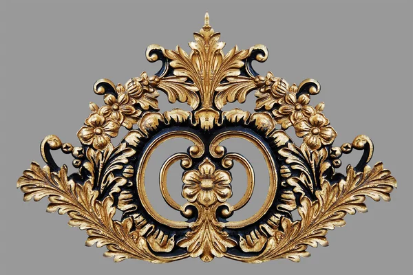 Elementos de ornamento, desenhos florais de ouro vintage — Fotografia de Stock