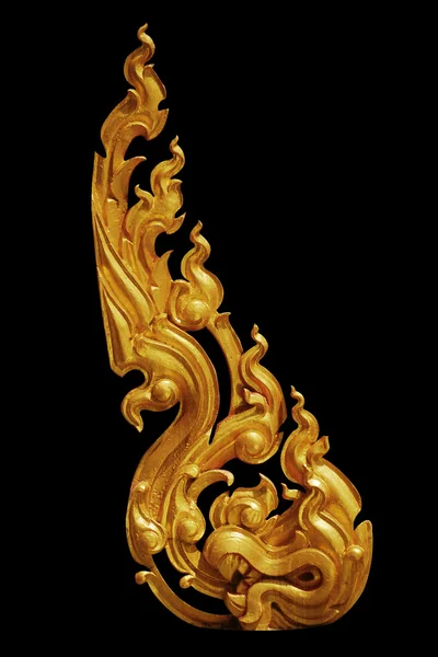 Ornament of gold plated vintage floral ,thai art Style — Stock Photo, Image