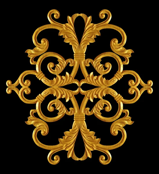 黄金饰品镀金复古花卉，维多利亚风格 — 图库照片
