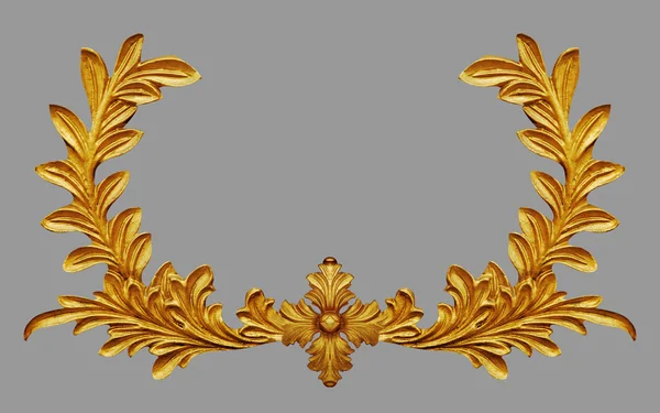 Ornamentelemente, Vintage-Gold-Blumenmuster — Stockfoto