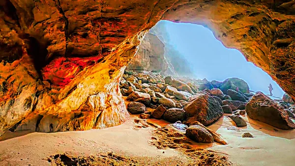 Agujero Roca Orillas Del Océano Atlántico —  Fotos de Stock