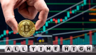 Tüm zamanların Bitcoin yüksek simgesi.