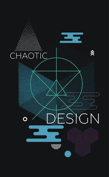 Chaotyczne geometryczne streszczenie tła — Wektor stockowy