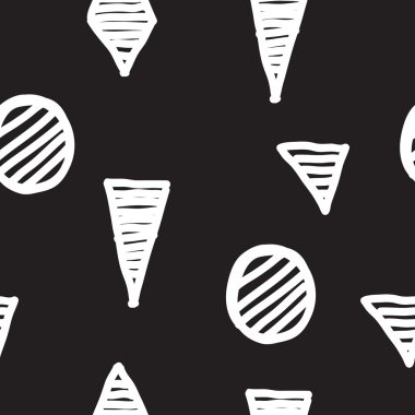 Vektör kesintisiz geometrik doodle desen