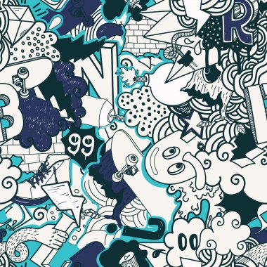 Grafiti renkli seamless modeli