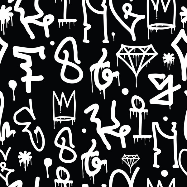 Graffiti background seamless pattern