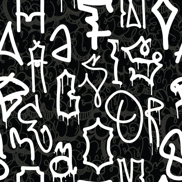 Graffiti Baggrund sømløse mønster – Stock-vektor